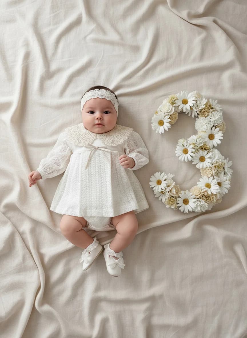 Vintage Crochet Baby Set | 5-Piece Heirloom Collection with Lace Collar - product view